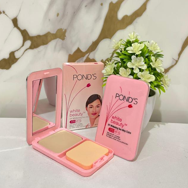 BEDAK PONDS TWO WAY CAKE WHITE BEAUTY/Bedak padat ponds per pcs