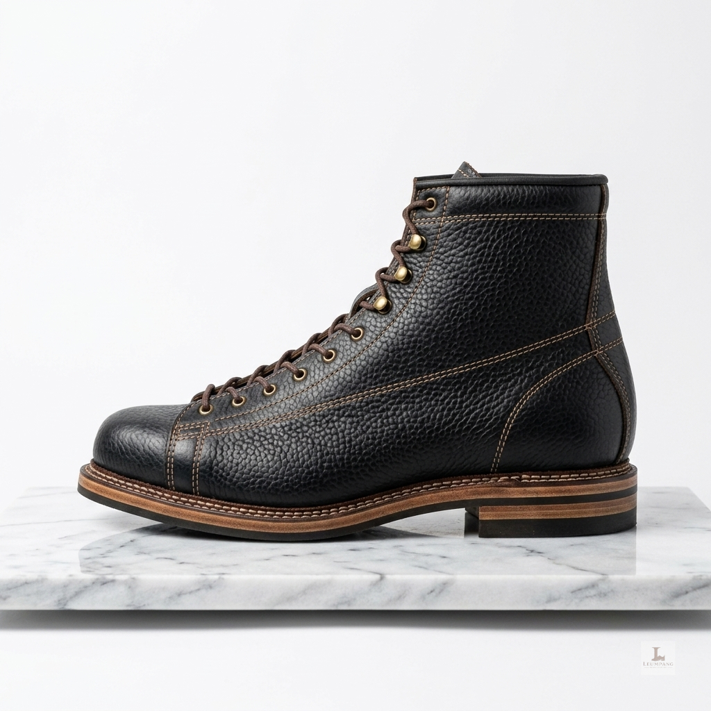 Sepatu Boots Pria Kulit Asli Riding Boots Goodyear Welt Vibram Sole Handmade Premium Leather Boots M