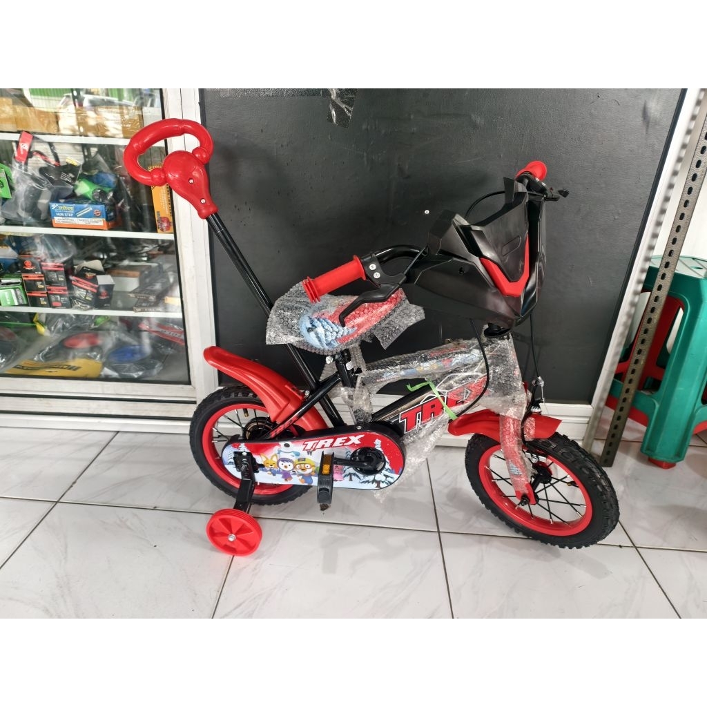 SEPEDA BMX 12 TREX BAN POMPA + DORONGAN + RODA SAMPING