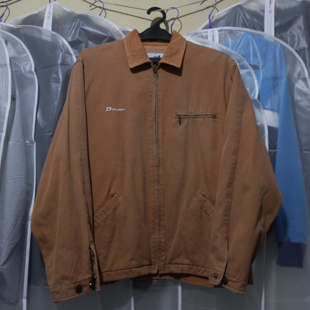 Work Jacket Canvas Bear Collar Corduroy Boxy Fit Like Carhartt Detroit