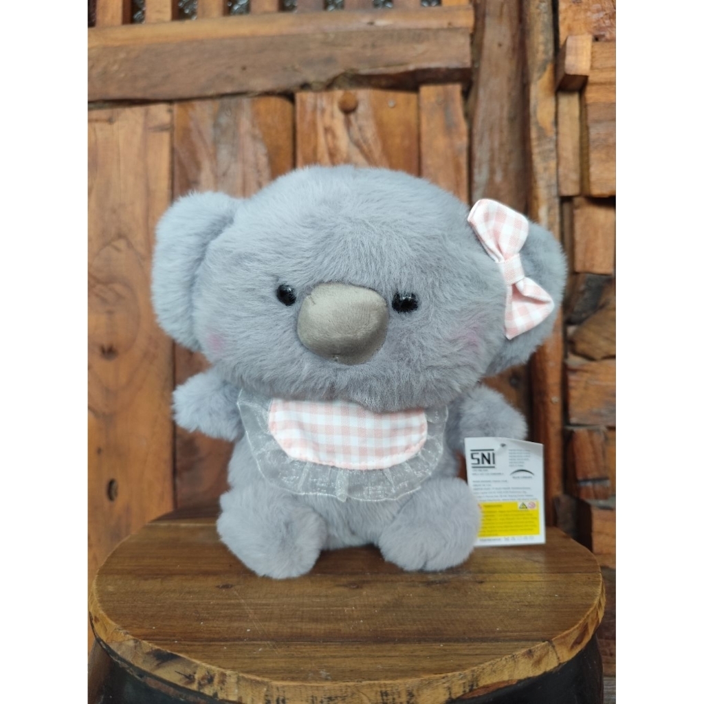 Boneka Koala Abu-Abu Plush Imut Lembut Funifun
