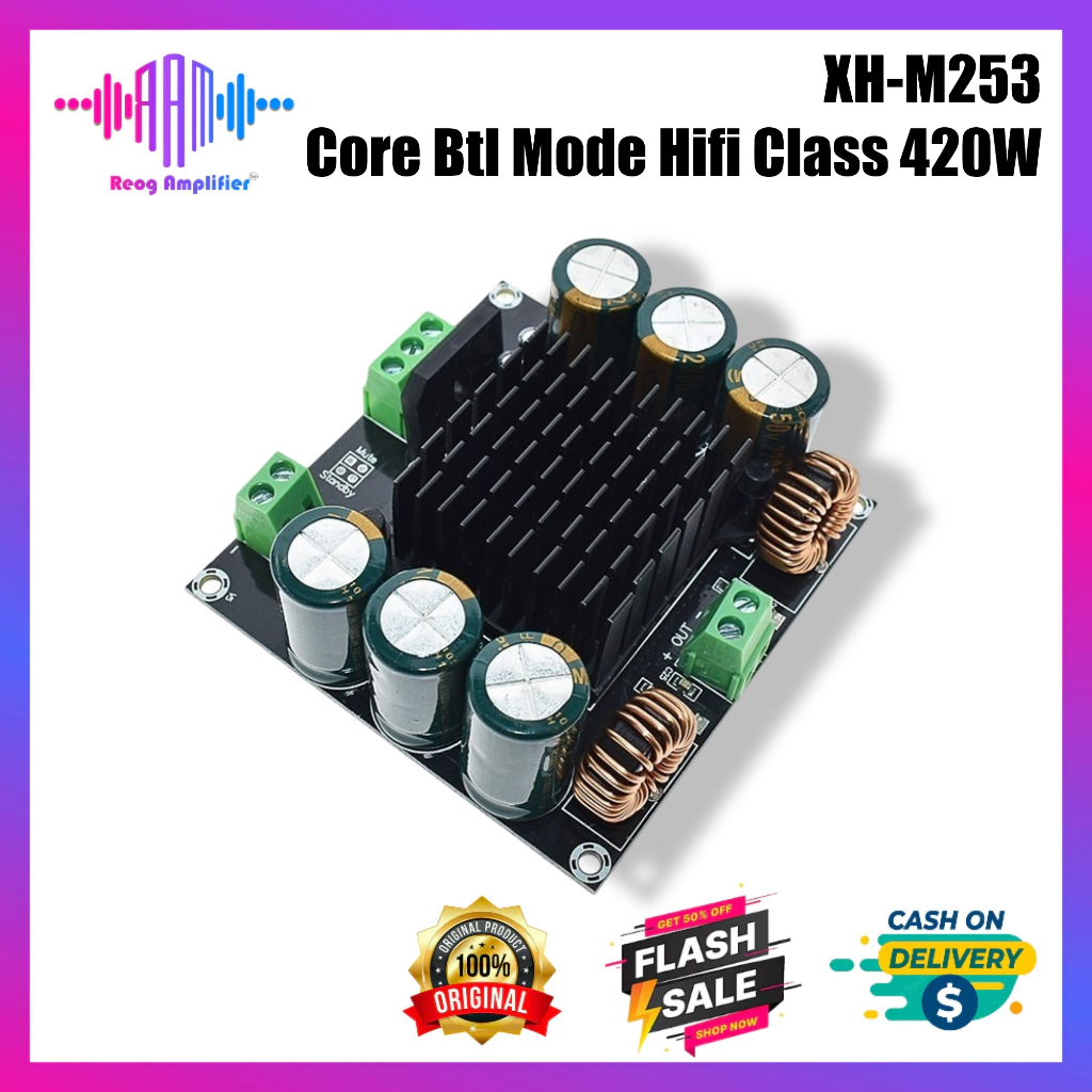 Xh-M253 Tda8954Th Core Btl Mode Hifi Class 420W High Power Mono Digital Amplifier Board D3-003