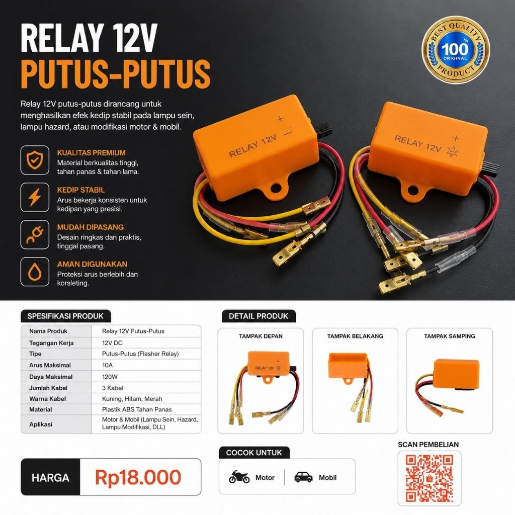 rg RELAY MODUL KLAKSON 12V