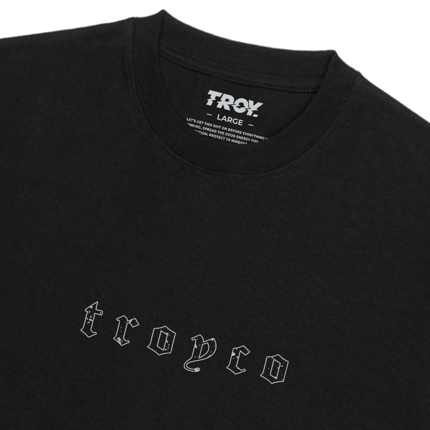 Troy Company Kaos Pria Lengan Pendek Hitam - Regardless Tshirt Black MTD 3594
