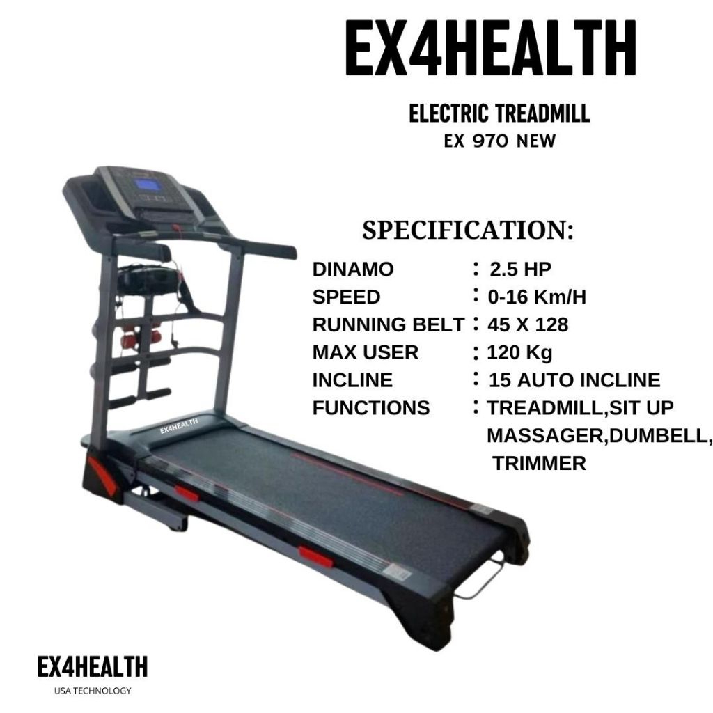 Treadmill Electrik EX4HEALTH EX970
