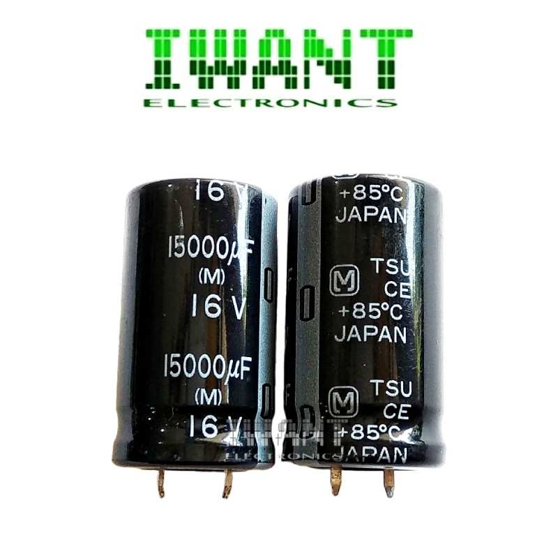 ELCO 15000UF 16V AUDIO 15000uf 16Volt CAPASITOR 15.000UF 16VOLT JAPAN KAPASITOR ELKO 15.000UF 16V 15