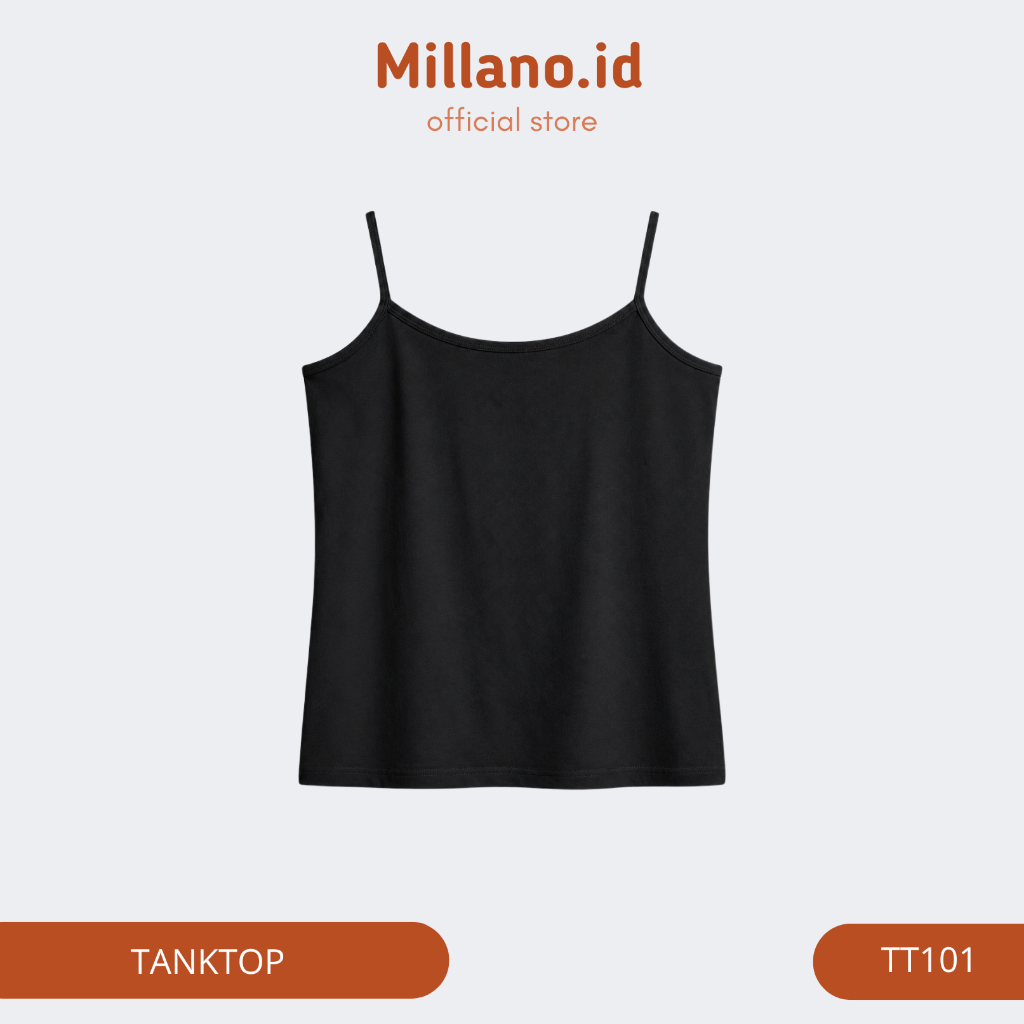 Tank Top Wanita Spaghetti Strap Cotton Combed 30s / Camisole Tanktop Wanita Polos Lengan Tali TT101