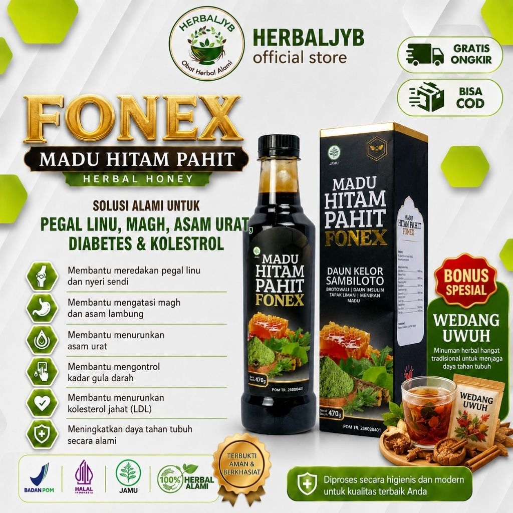 fonex madu pahit 470ml | untuk Kesehatan tubuh | BPOM