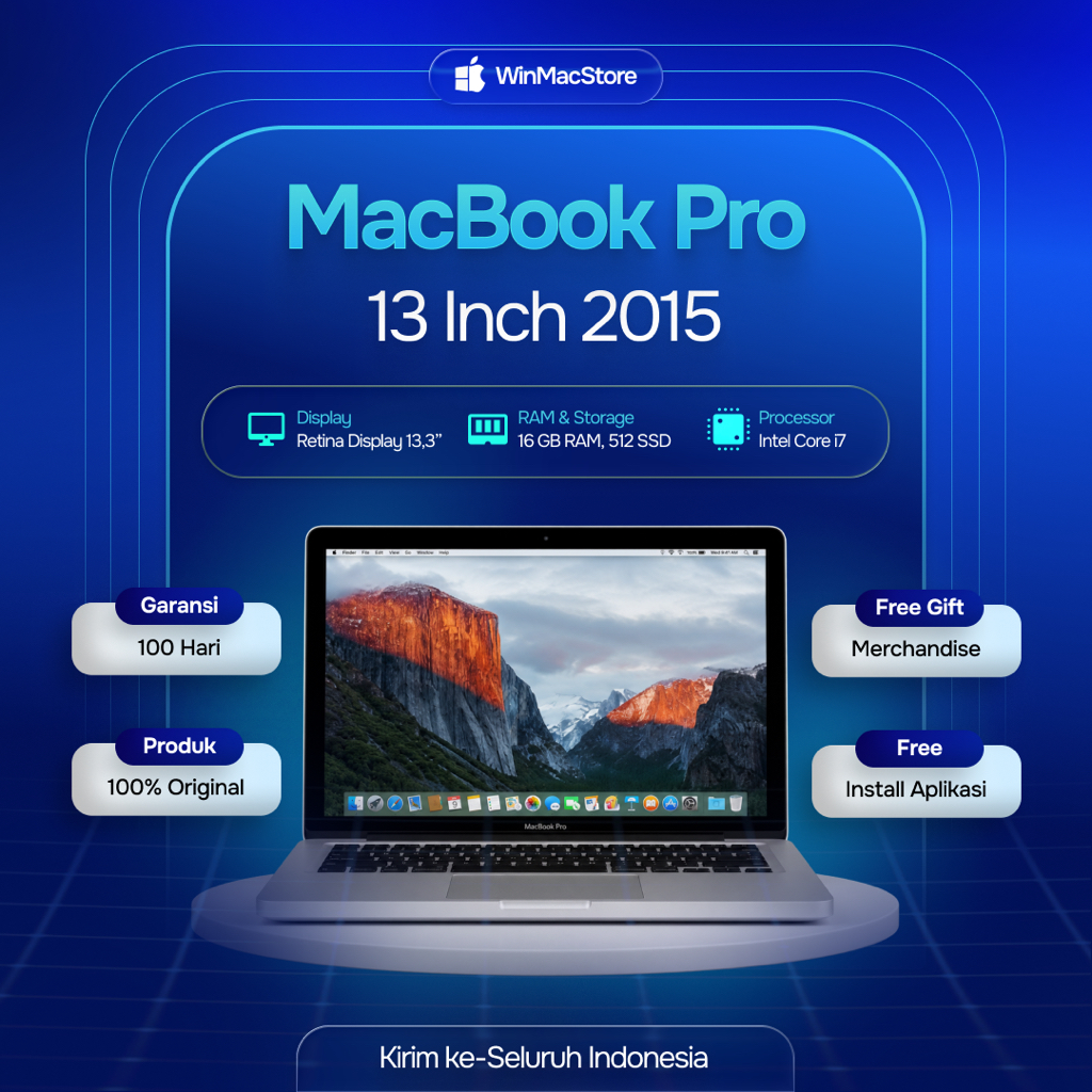 MacBook Pro 13''  2015 Core i7 RAM 16 GB SSD 512 GB SILVER | Second