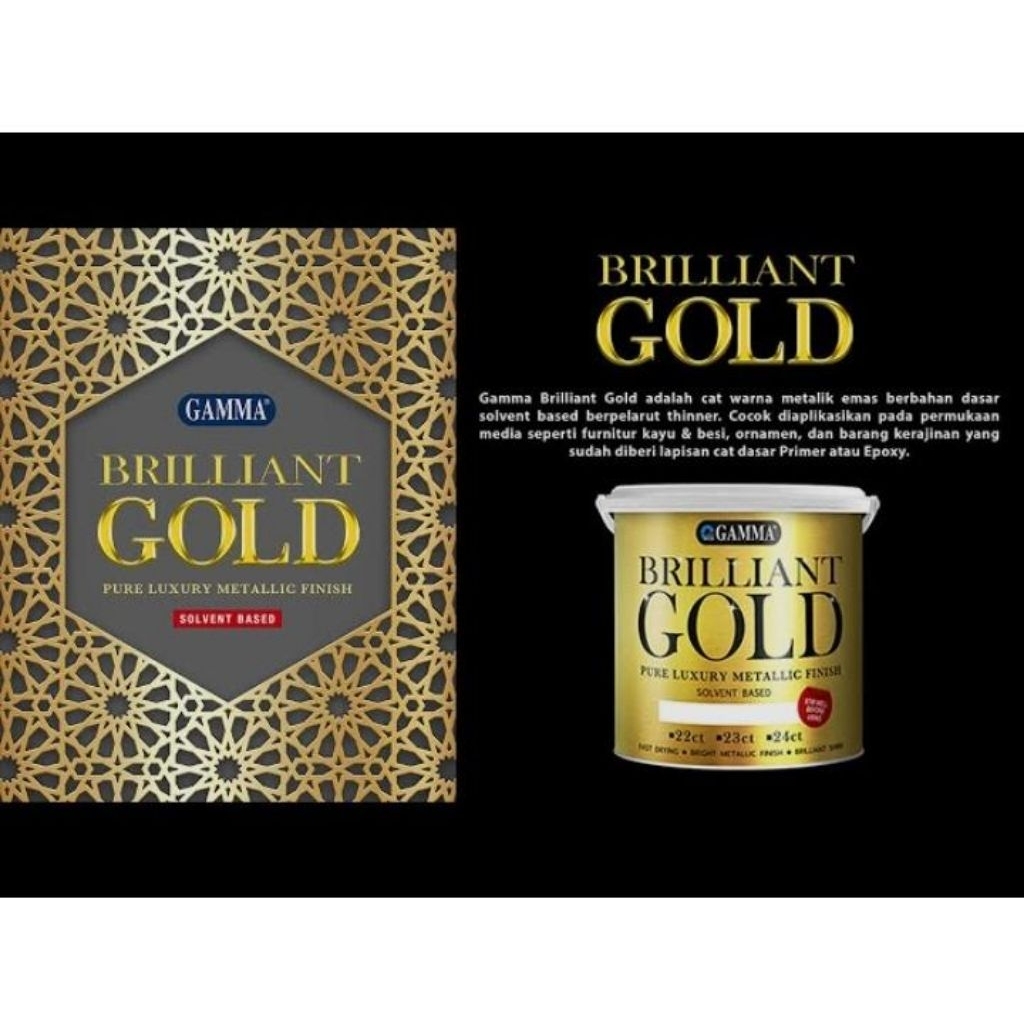 GAMMA PAINT-BRILLIAN GOLD GAMMA-CAT BESI EMAS BRILLIAN GOLD-1LTR