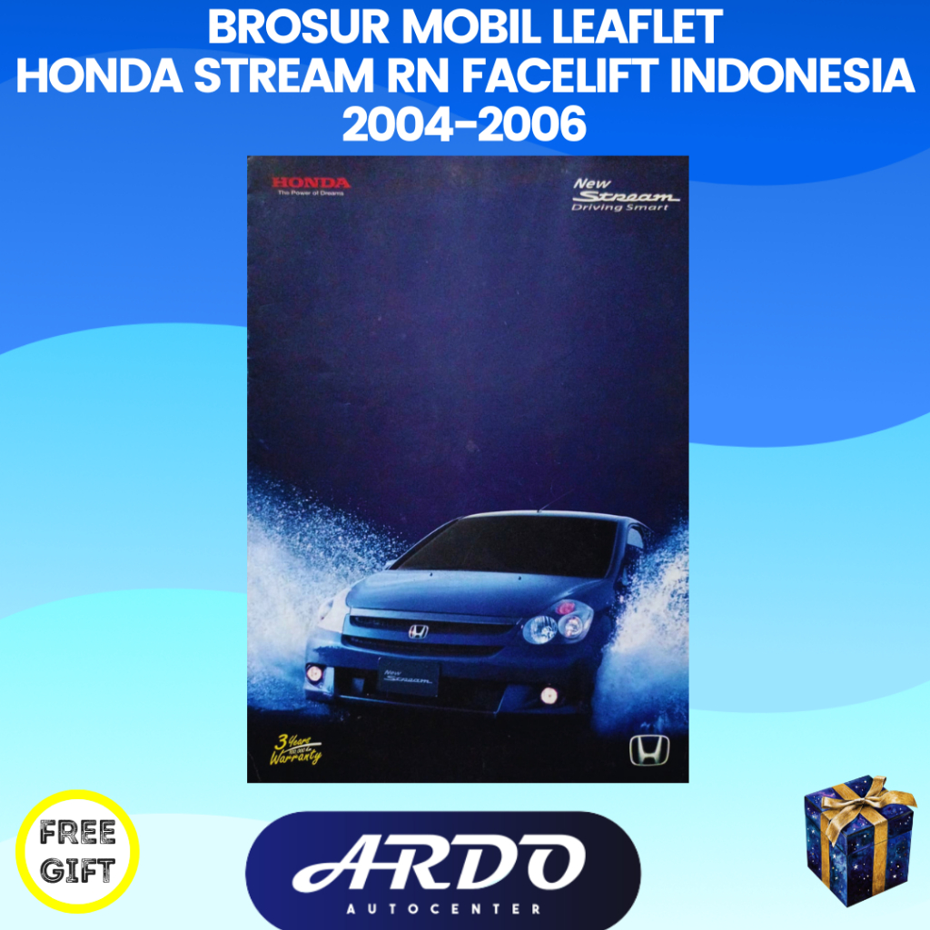 Brosur Katalog mobil Honda Stream RN Facelift indonesia 2004-2006