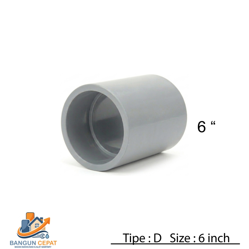 Socket Sok PVC Pipa 6 inch