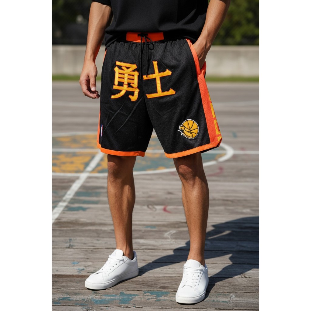 CELANA OLAHRAGA FASHION IMPORT JUSTDON x GOLDEN STATE WARRIORS BLACK 1996 SPECIAL EDITION