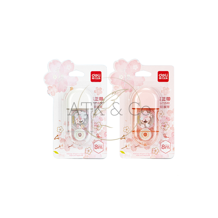 Correction Tape Tip X Motif Sakura - Tip Ex Kertas Roll Deli 71540