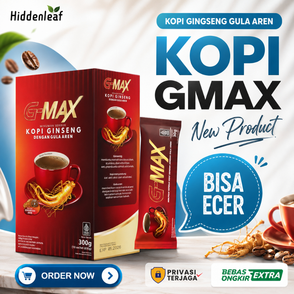 KOPI GMAX KOPI MURAH ORIGINAL RASA AREN SUDAH BPOM