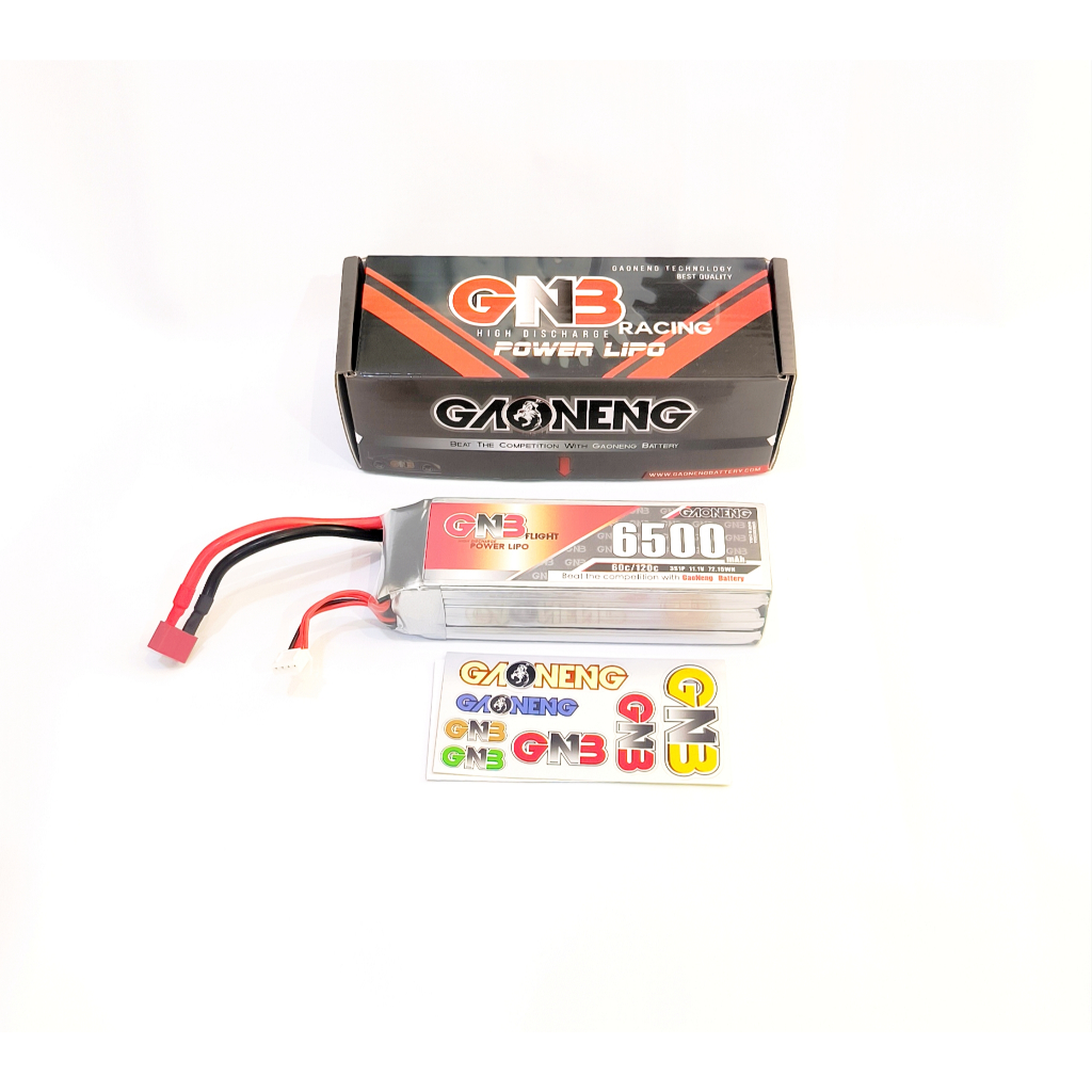 GNB Gaoneng battery rc 3s 11.1V 6500mAH 60C/120C dean T plug baterai rc car rc boat HNR H9803 H9804 