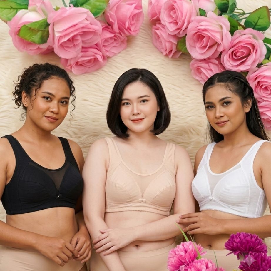 Bra Jumbo Tanpa Busa KALLY 2029 - Size 38-52 - Cup D - Tanpa Kawat