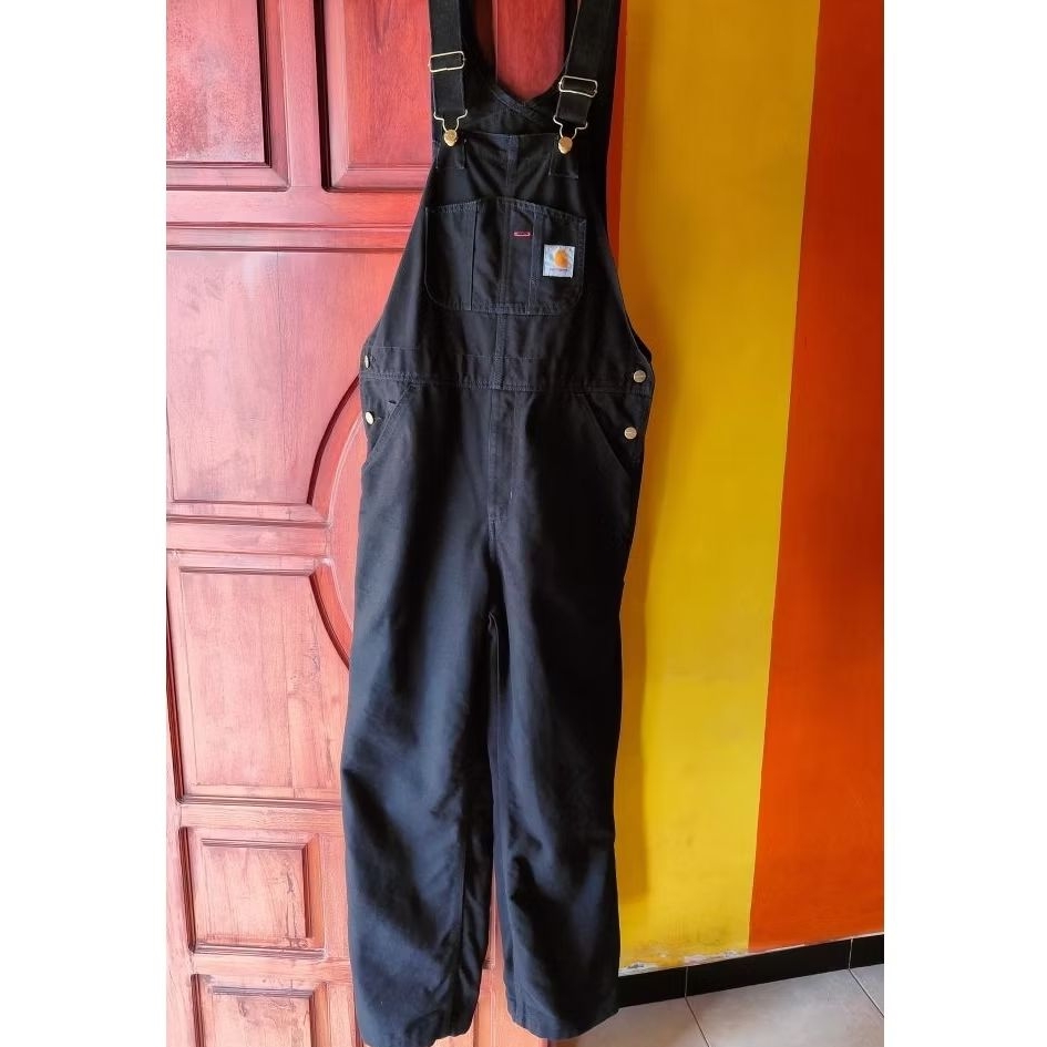 CARHARTT WIP PRELOVED - Overall Bib Carhartt Black Celana Dungarees