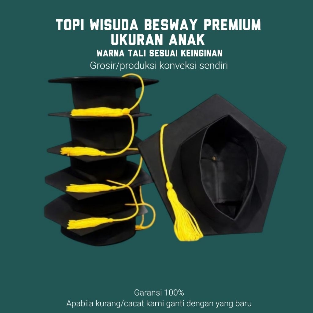 Topi Wisuda Topi Toga Wisuda Besway Topi Toga Wisuda Premium Topi Toga TK