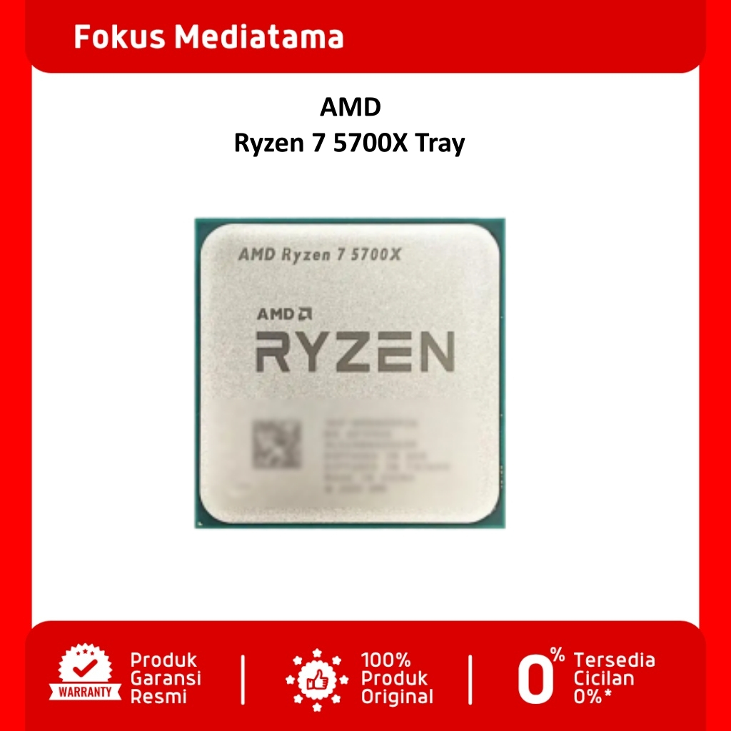 AMD CPU Ryzen 7 5700X Tray (tanpa fan)