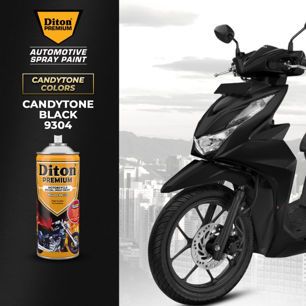 Pilox Diton Premium Hitam Candy Diton Premium CandyTone Black || Cat Semprot Body Motor Rangka Motor