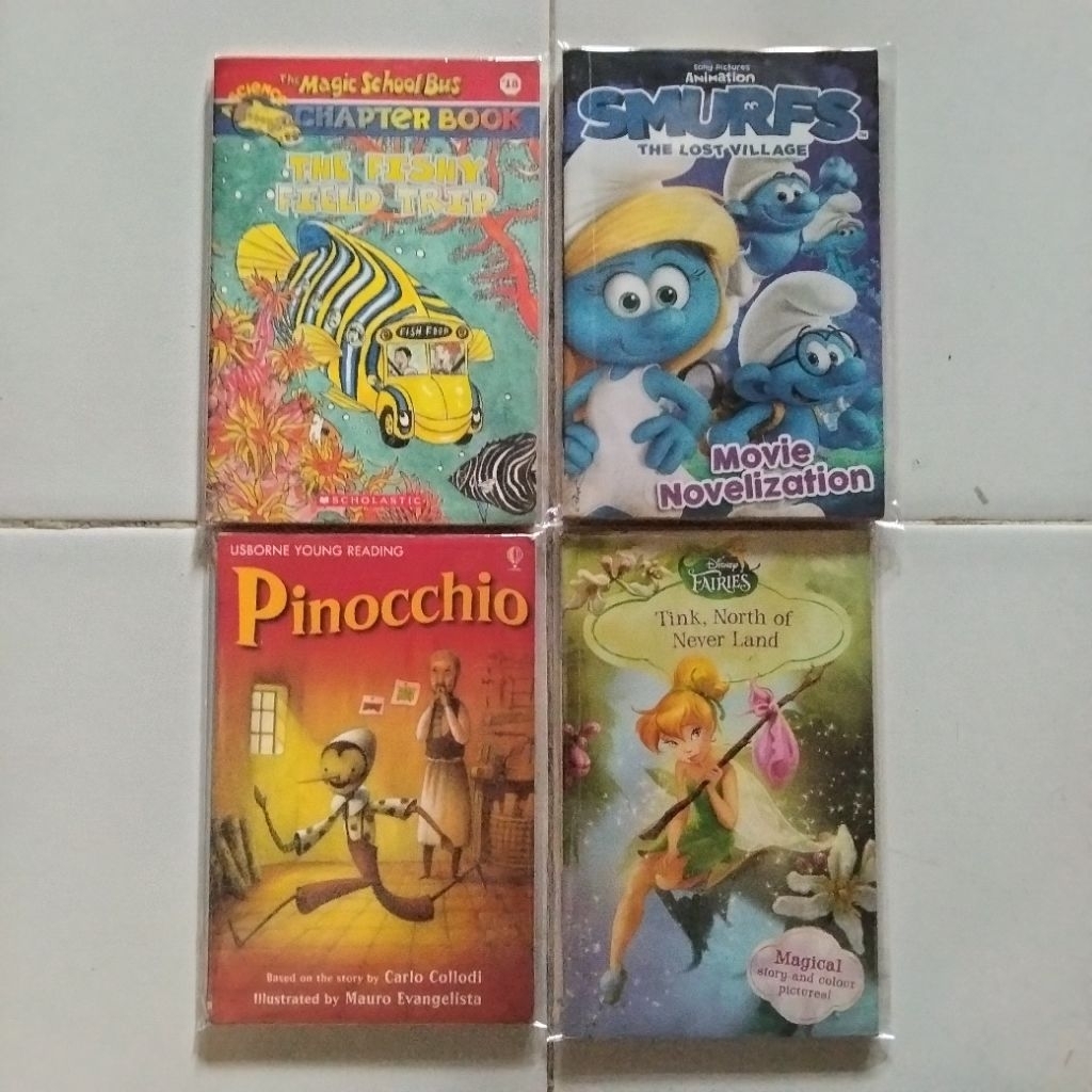 Buku Anak Import - Usborne Young Reading - Disney Fairies - Magic School.Bus - Smurf
