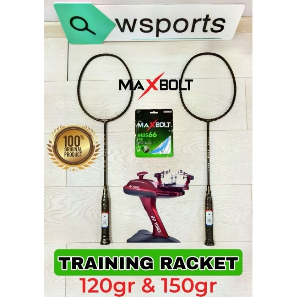 Raket Badminton Maxbolt Beban Training Racket 120 150 Original