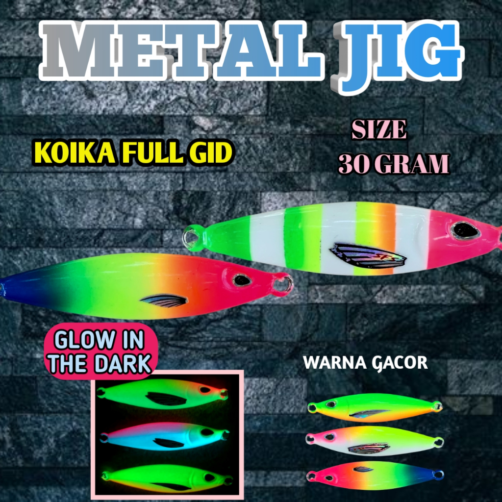 Metal Jig Pancing 30 Gram Model Koika Full Gid Assist Hook Umpan Pancing Killer Koika 30 Gram Metal 