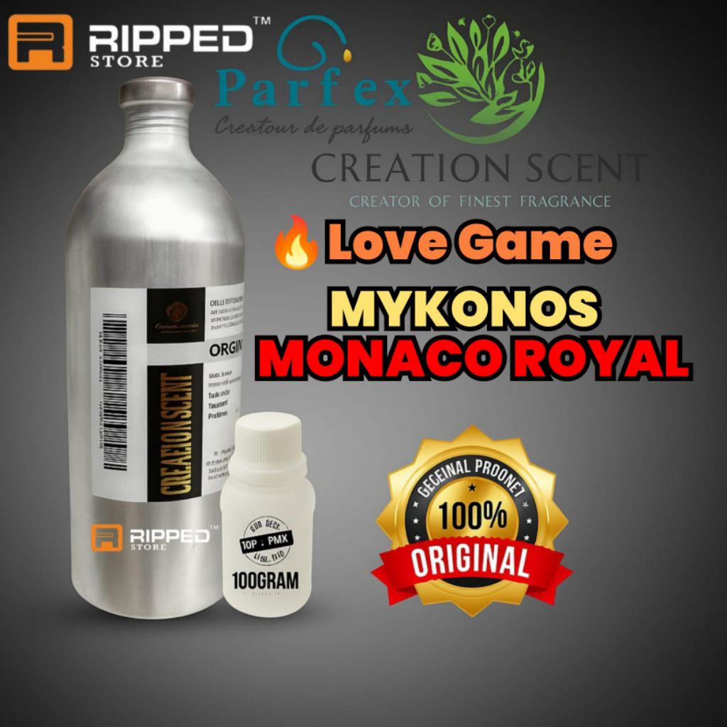 100ml Bibit Parfum Murni Love Game Inspired Mykonos Monaco Royal By Original Creation Scent Perfume