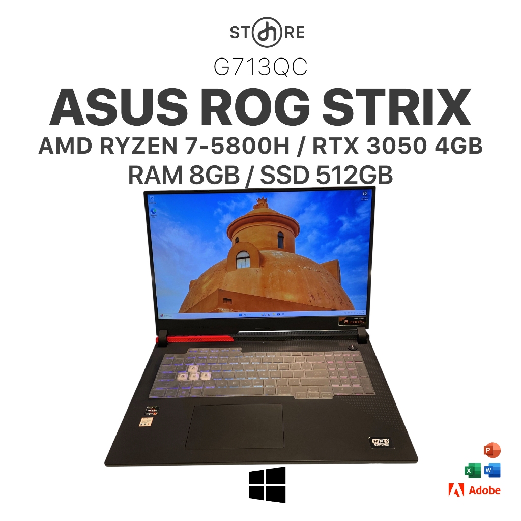 Second , Asus ROG Strix , 16" , 8/512 , Black , G713QC