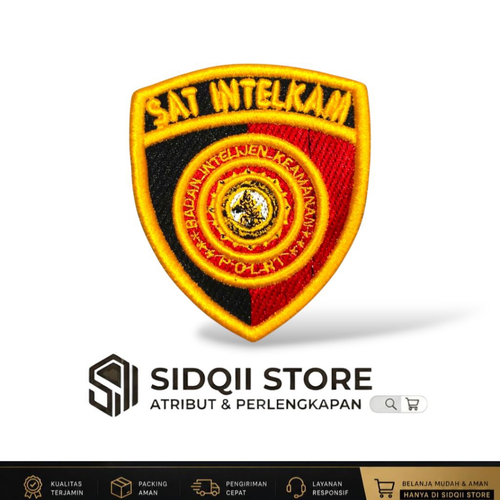Bet Polri Sat Intelkam Bordir Timbul