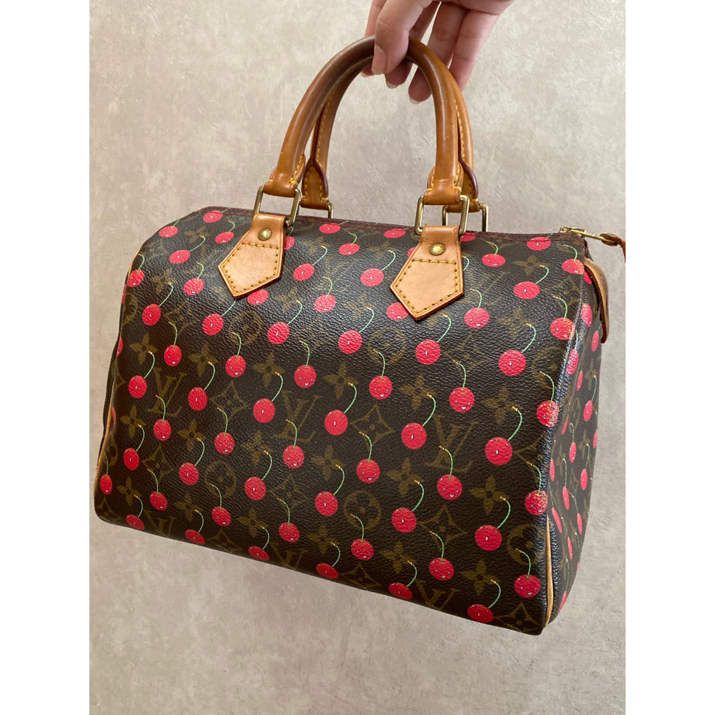 Authentic LV Speedy Cerises 25