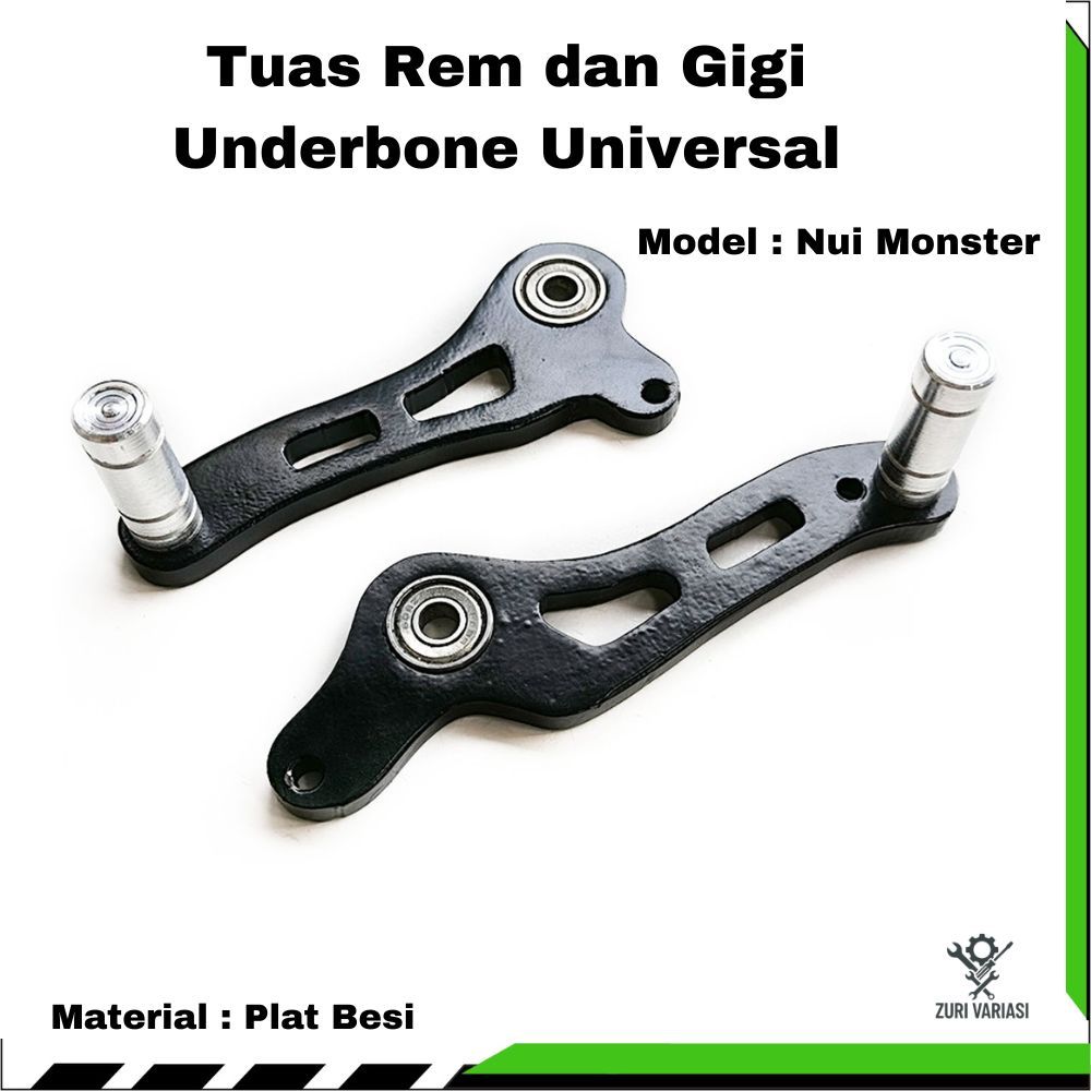 Tuas Gigi Underbone dan Tuas Rem Underbone Nui Monster Bahan Plat Besi Underbone Universal