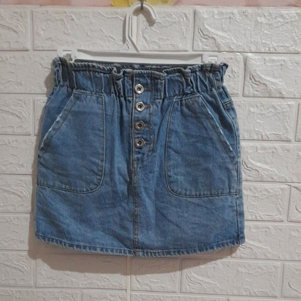 Rokcel jeans ripped anak F2F size 140/LP 60 P 35