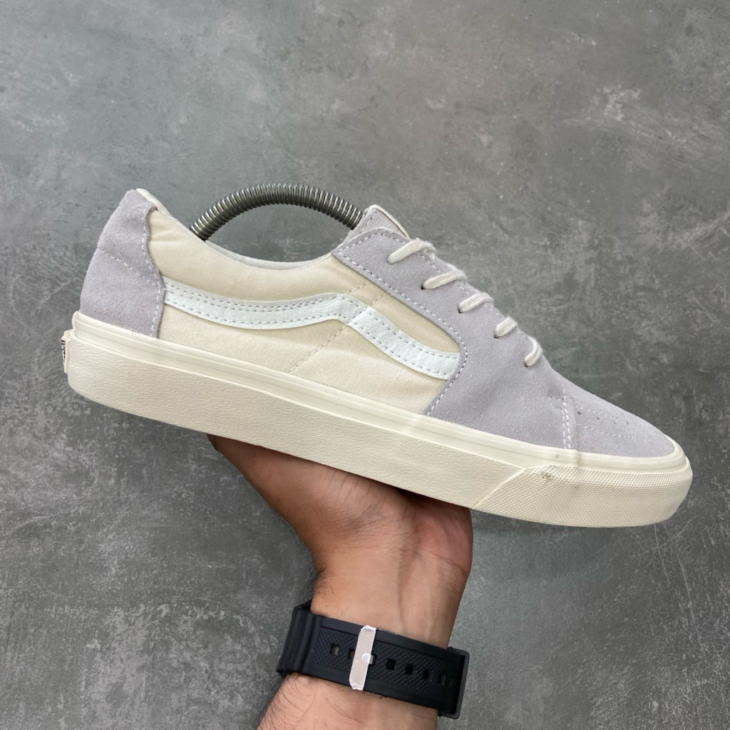 [Size 42.5] Vans Sk8-Low Grey White Second Original Kondisi Mulus Nominus. Harga Baru nya 2.5 Juta R