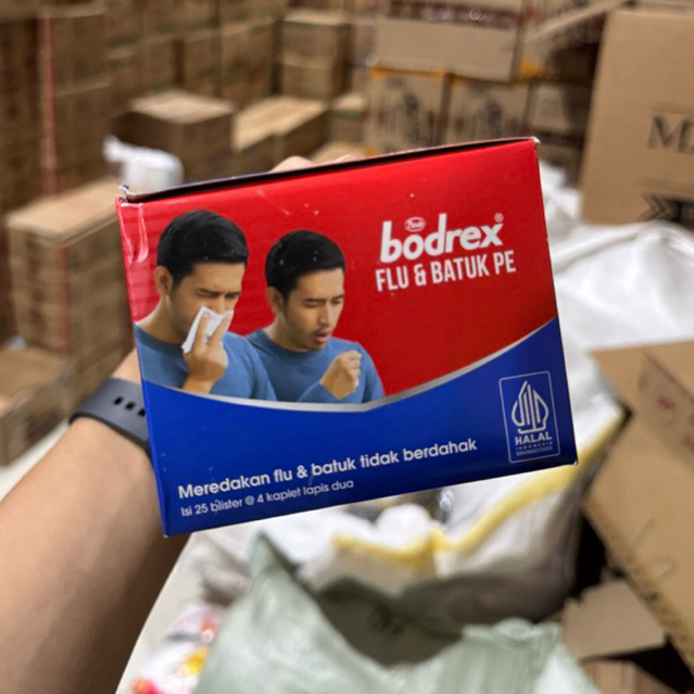 BODREX FLU DAN BATUK PE 1 BOX ISI 25 STRIP ORIGINAL | 1 pak isi 25 strip | BODREX PE FLU & BATUK | 1