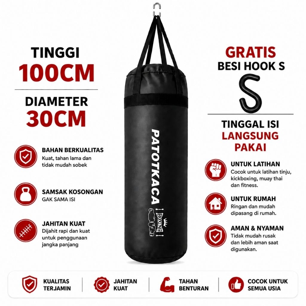 Samsak 100cm Gatotkaca Untuk Tinju karate pencak silat