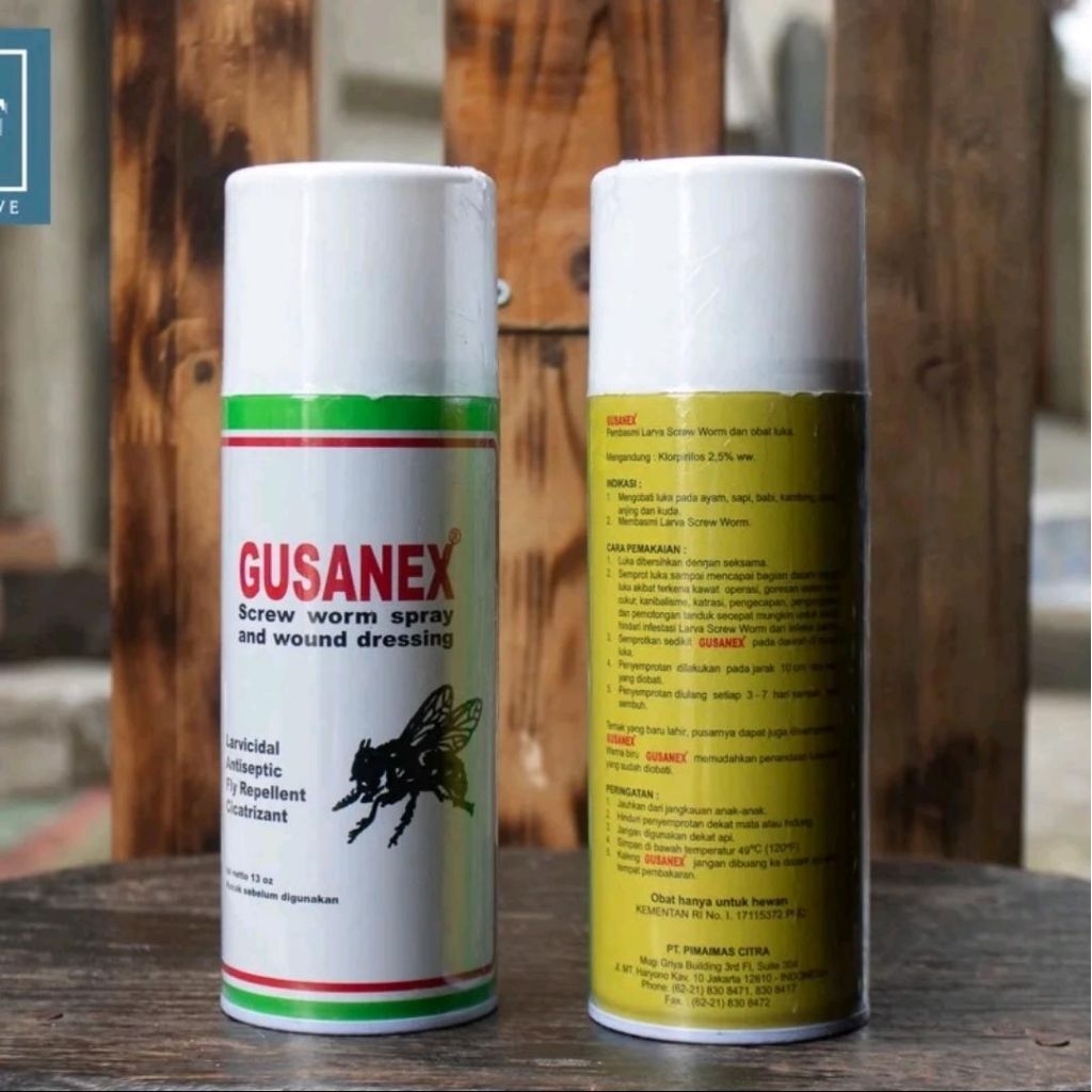 GUSANEX SPRAY ORIGINAL - Obat Semprot Luka Luar Hewan Anti Lalat Luka Hewan Ternak