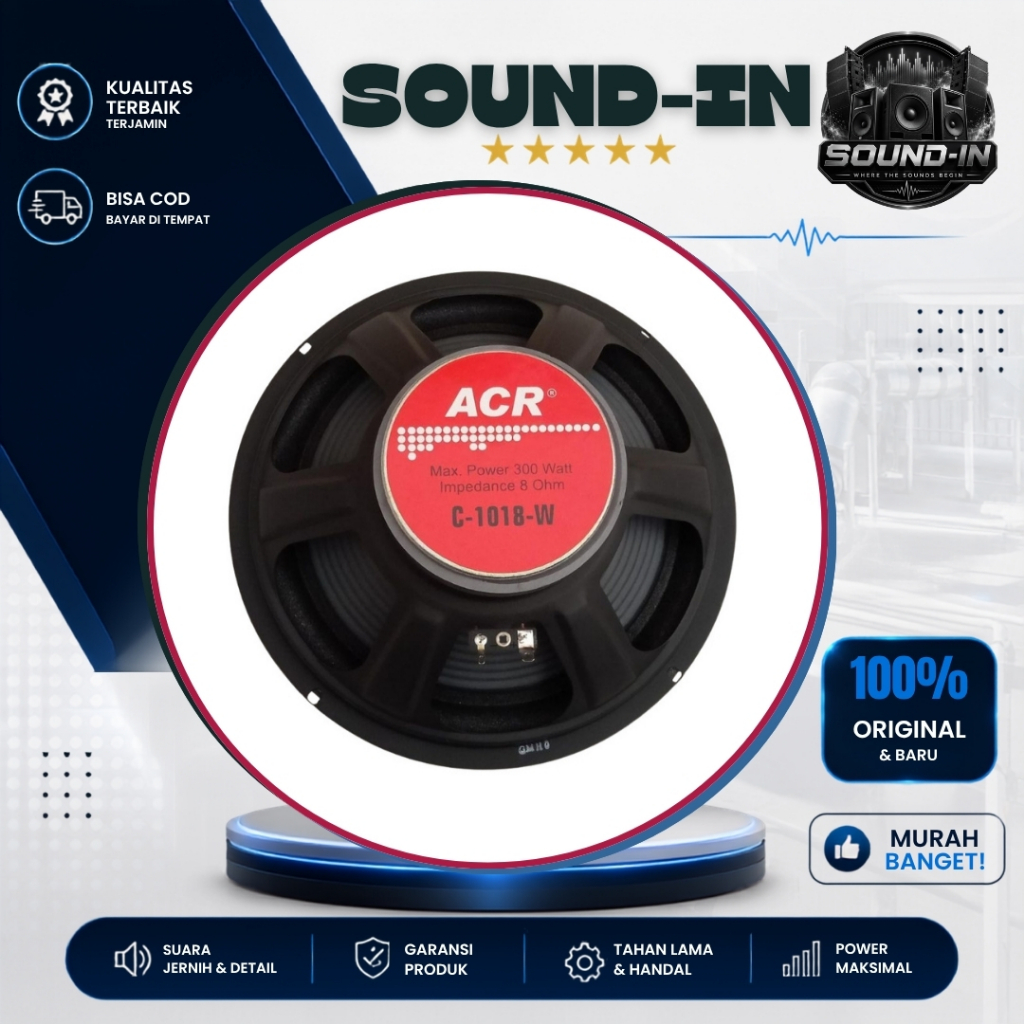 Speaker ACR 10 Inch C 1018 W Woofer ACR 10 Inch Woofer 1018W