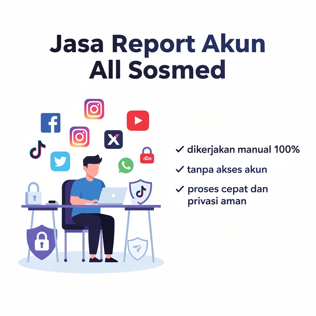 Jasa Laporkan Report Akun / Postingan Semua Social media Instagram Tiktok Facebook X Youtube Twitter