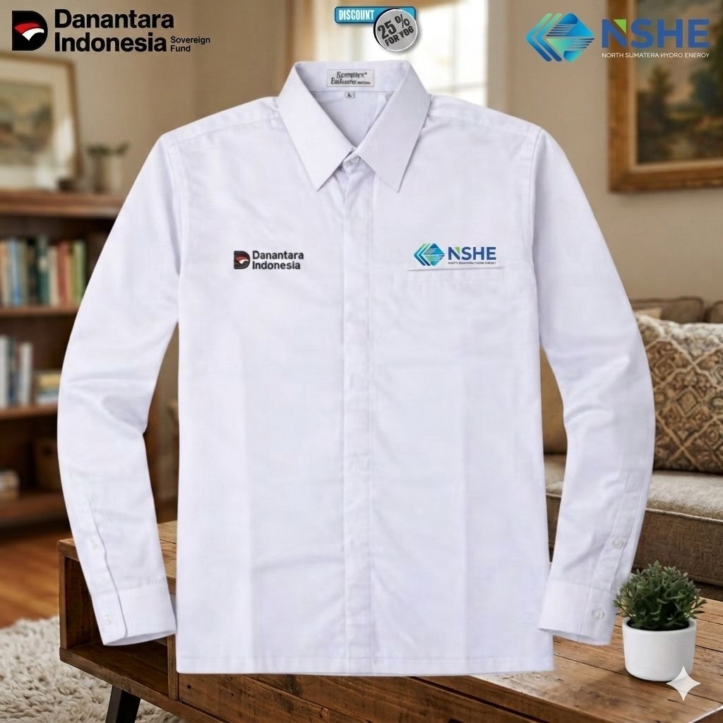 kemeja PLN NSHE baju pdh NSHE putih