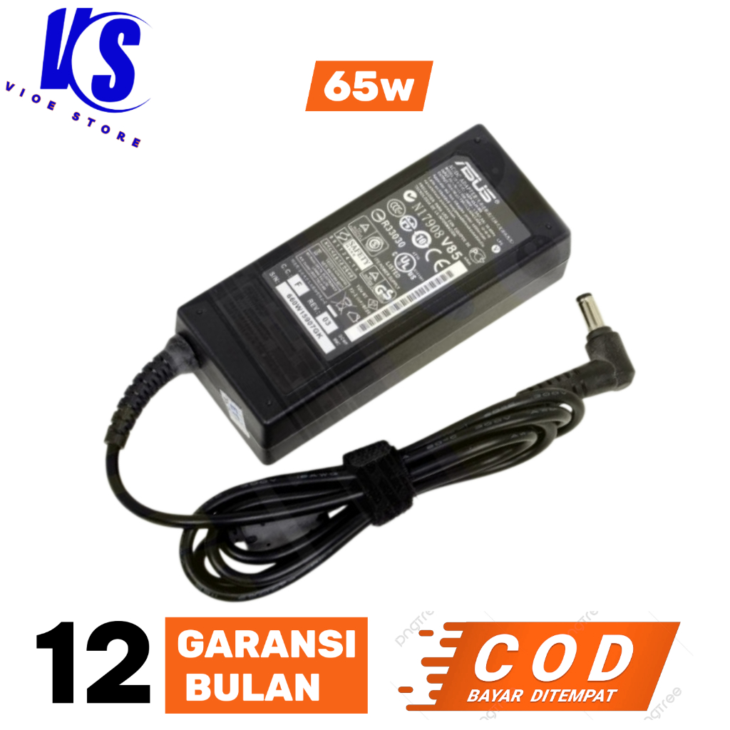 Adaptor Charger Original Asus X451 X451C X451CA 19V 3.42a BONUS KABEL POWER