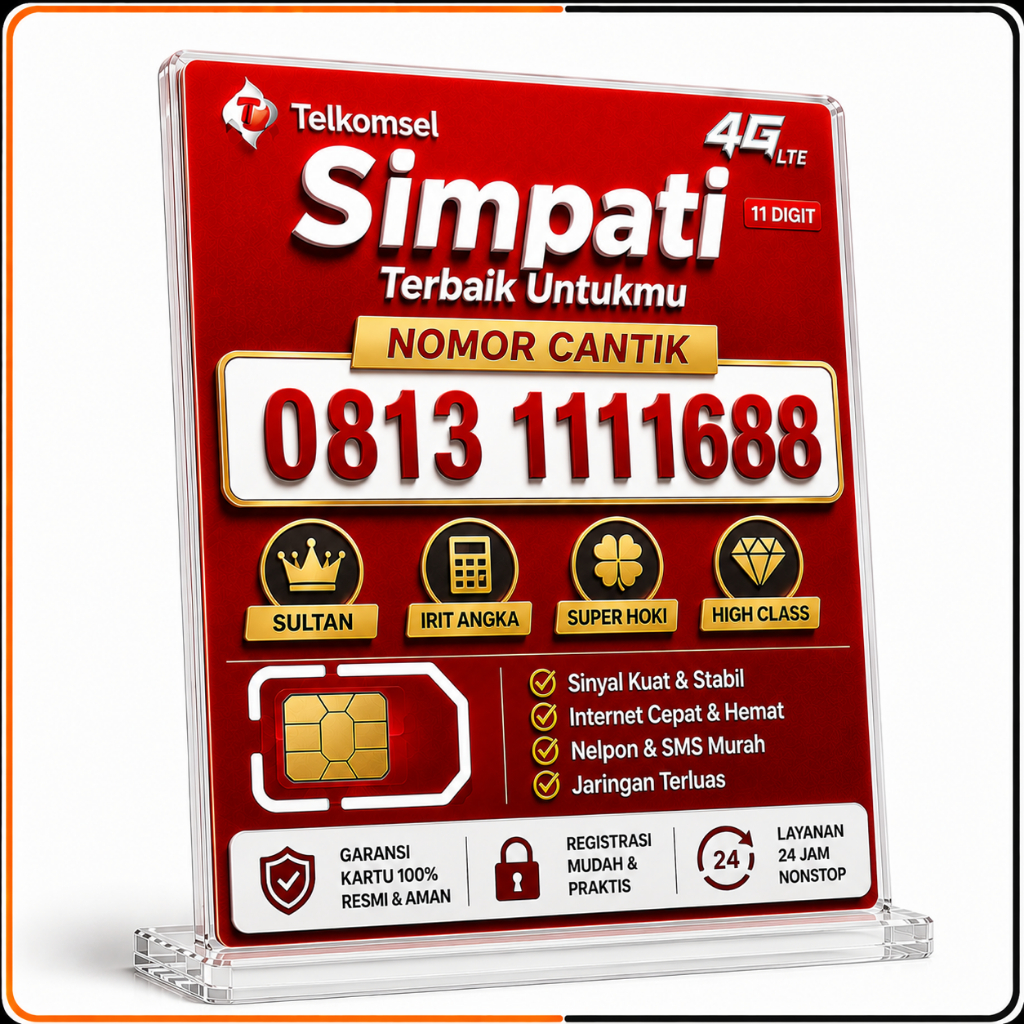 Kartu Perdana Telkomsel Simpati 11 Digit Nomor Cantik Super Hoki 89 | 4G 5G