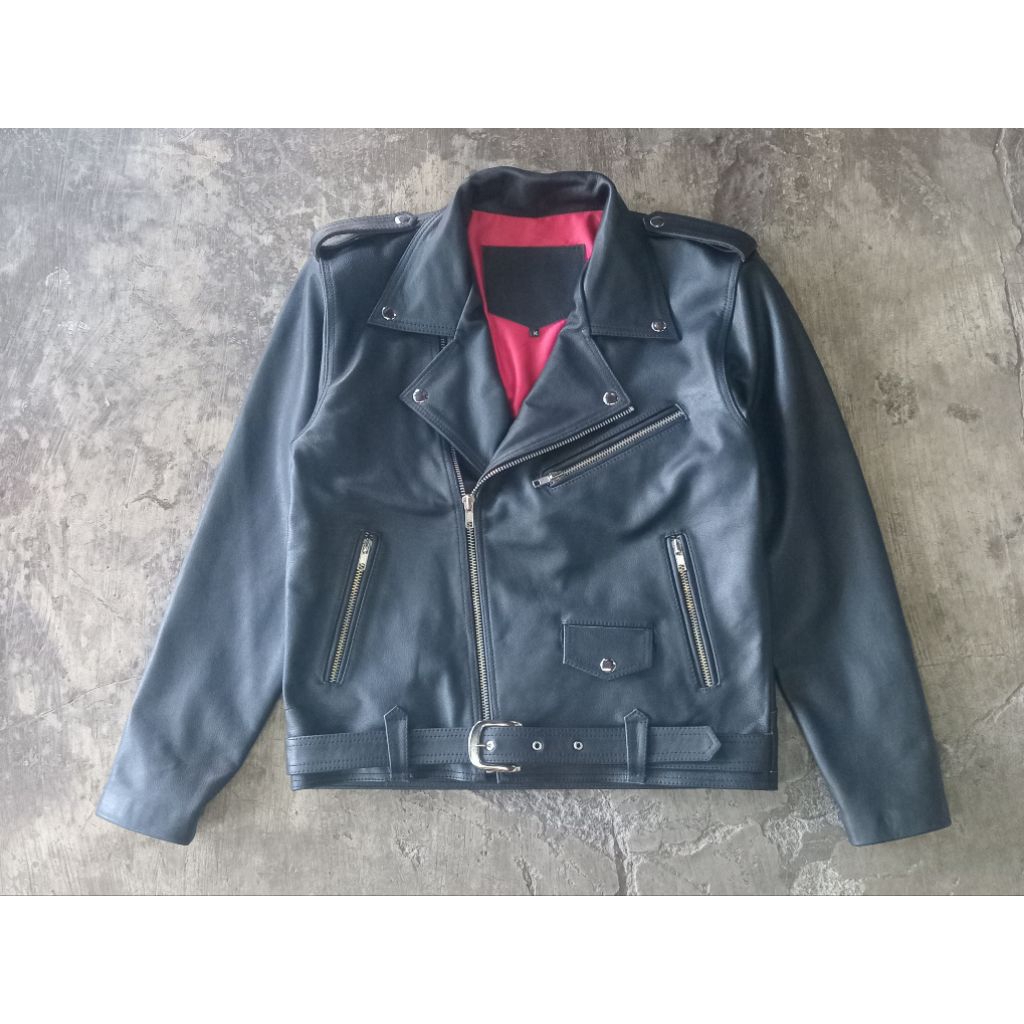 Jaket kulit ramones pria// jaket kulit asli ramones, jaket kulit biker ramones