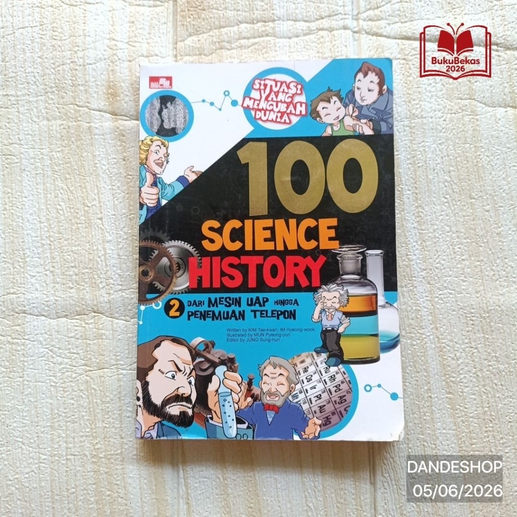 100 science history #2 dari mesin uap hingga penemuan telepon - situasi yang mengubah dunia - Komik 