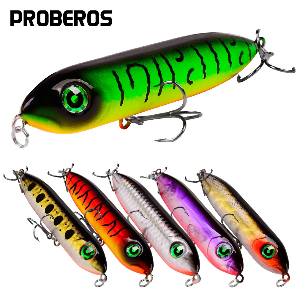 Proberos Lure Minnow Pencil Zig-Zag 11,5g / 10.2cm Umpan Pancing Floating WTD, BKB Hook 4X Strong