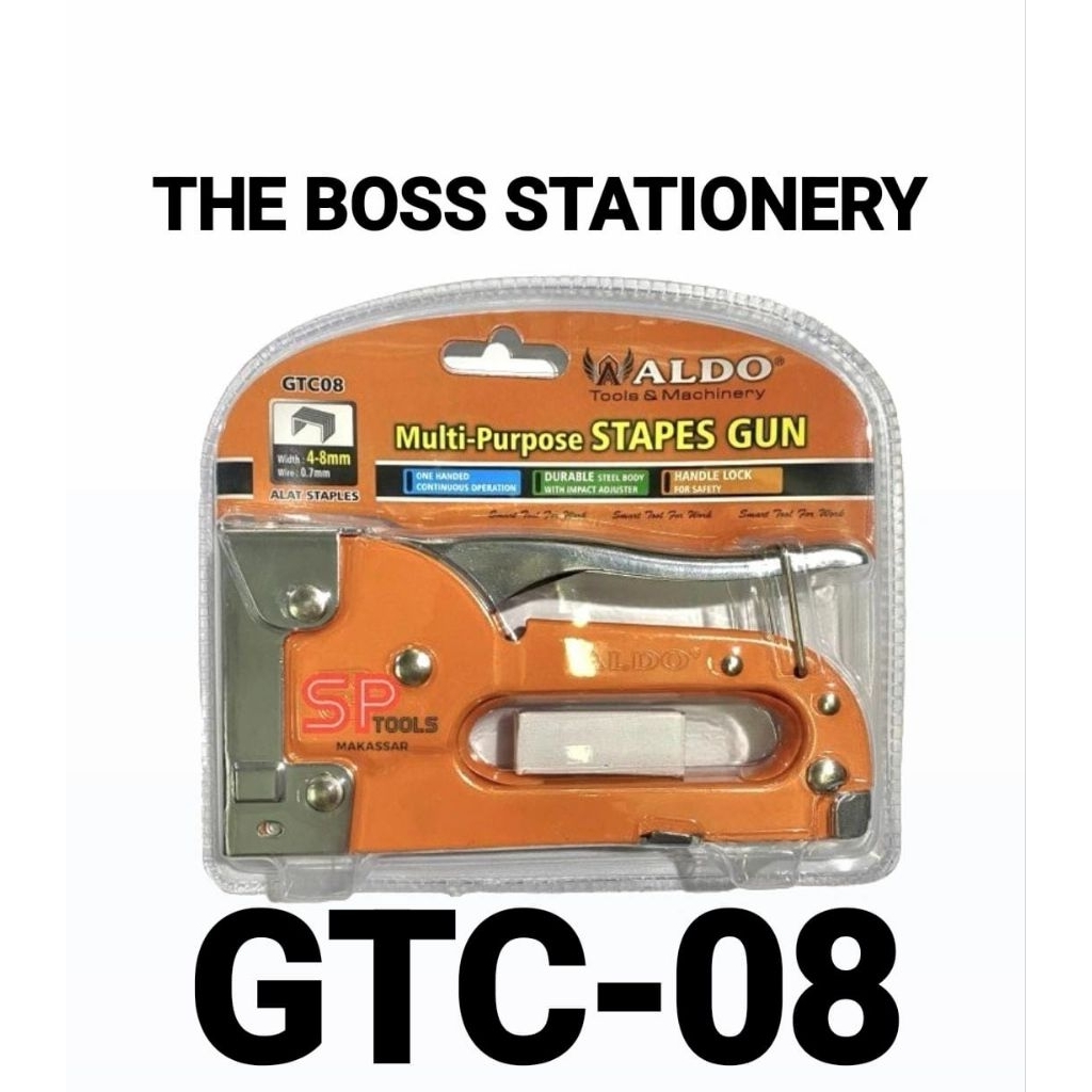 GUN TACKER GTC-08 ALDO 4-8MM / HEKTER TEMBAK GTC08 ALDO BESI GTC 08 / STAPLER GUN