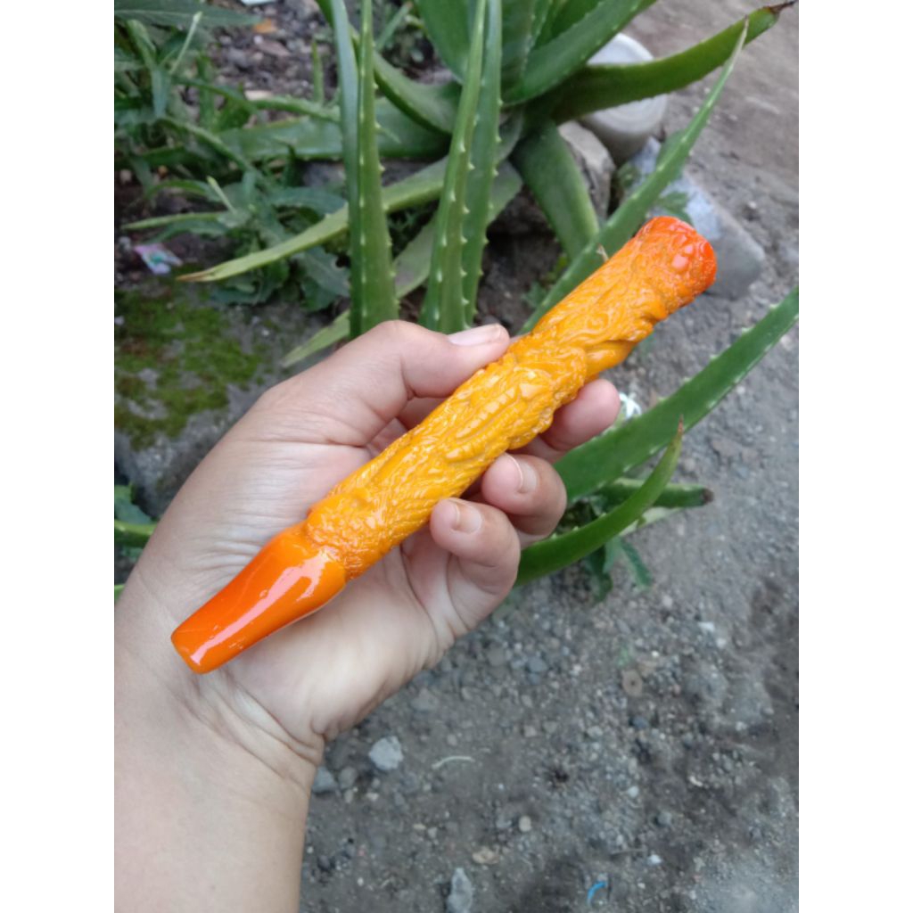 oncce/pipa  ukir naga  panjang 15cm