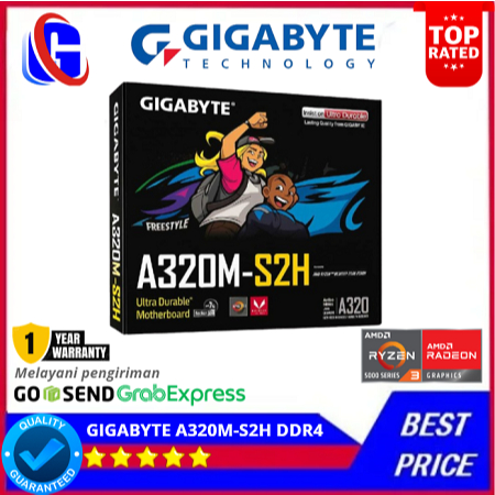 GIGABYTE A320M-S2H DDR4 SOCKET AM4 MOTHERBOARD