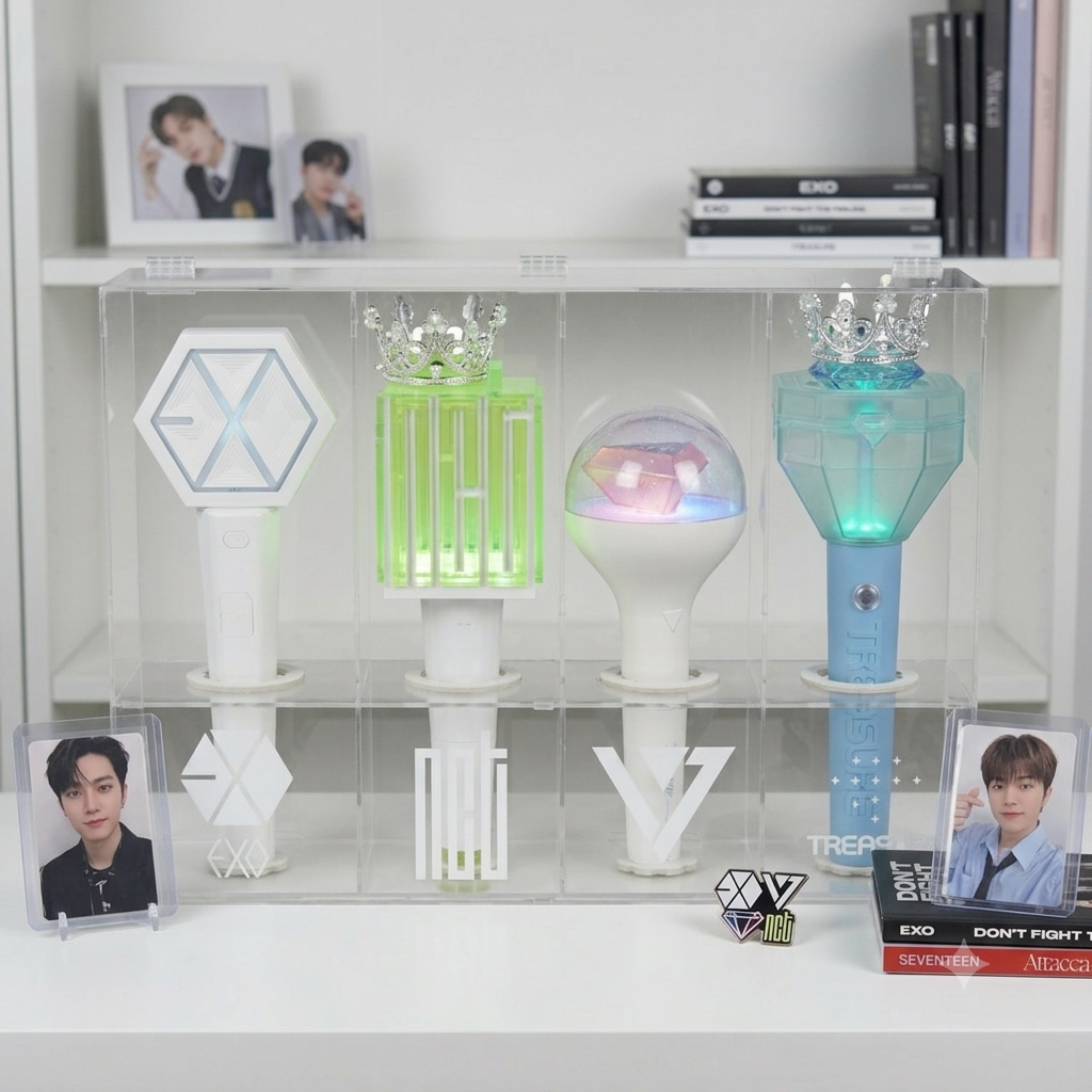 Box Lightstick Gabung Isi 4 / Box Lightstick Exo Nct Seventeen Treasure / Box Lightstick Akrilik